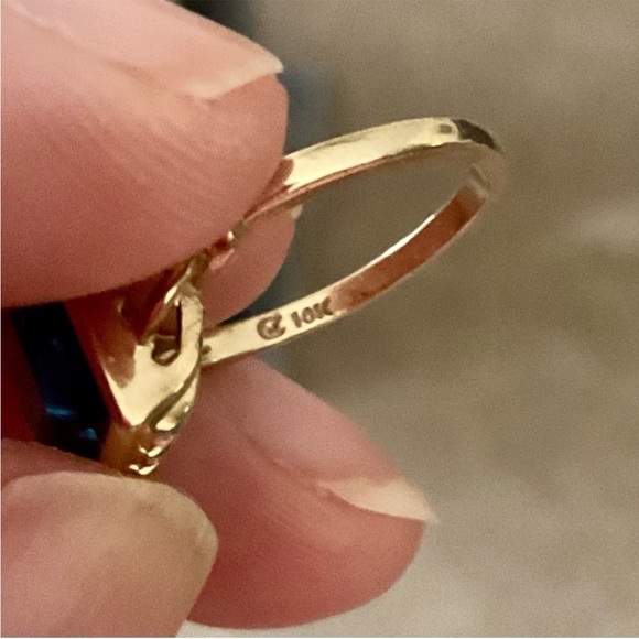 10k London Blue Topaz Yellow Gold Ring - Picture 8 of 12